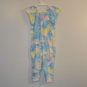 Wonder Nation Kids Tie-Dye Romper in Blue and Yellow LOT P